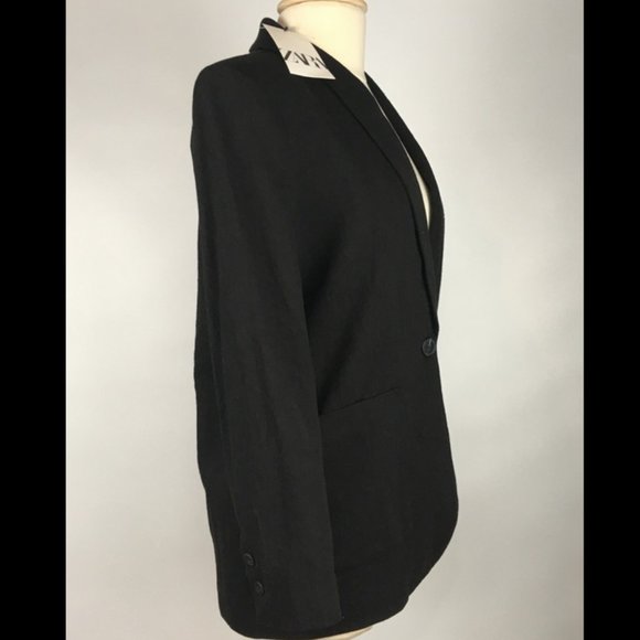 Zara Black Single Button Blazer New with Tags Sz S - Picture 7 of 10